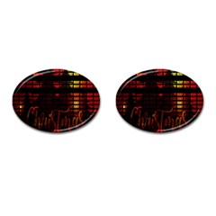 Christmas Advent Gloss Sparkle Cufflinks (oval) by Nexatart