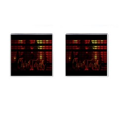 Christmas Advent Gloss Sparkle Cufflinks (square) by Nexatart