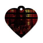 Christmas Advent Gloss Sparkle Dog Tag Heart (One Side) Front