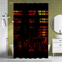 Christmas Advent Gloss Sparkle Shower Curtain 48  X 72  (small)  by Nexatart