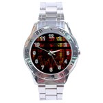 Christmas Advent Gloss Sparkle Stainless Steel Analogue Watch Front