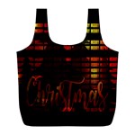 Christmas Advent Gloss Sparkle Full Print Recycle Bags (L)  Back