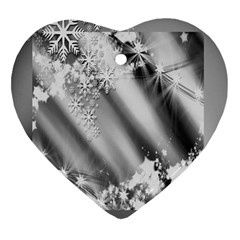 Christmas Background  Heart Ornament (two Sides)