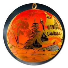 Christmas Bauble Magnet 5  (round) by Nexatart