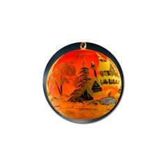 Christmas Bauble Golf Ball Marker by Nexatart