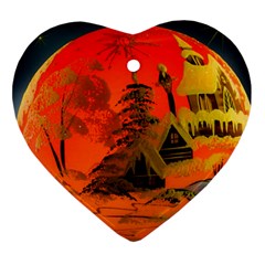 Christmas Bauble Heart Ornament (two Sides)