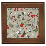 Christmas Xmas Pattern Framed Tiles Front