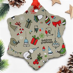 Christmas Xmas Pattern Ornament (snowflake) by Nexatart