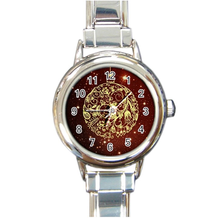 Christmas Bauble Round Italian Charm Watch