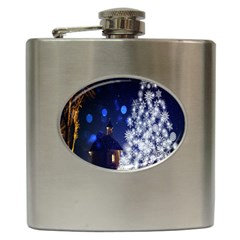 Christmas Card Christmas Atmosphere Hip Flask (6 Oz) by Nexatart