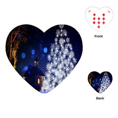 Christmas Card Christmas Atmosphere Playing Cards (heart)  by Nexatart