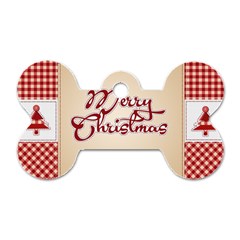 Christmas Xmas Patterns Pattern Dog Tag Bone (one Side)