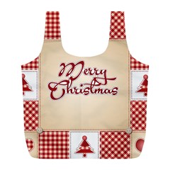 Christmas Xmas Patterns Pattern Full Print Recycle Bags (l) 