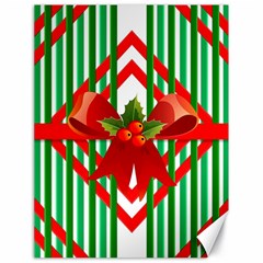 Christmas Gift Wrap Decoration Red Canvas 18  X 24   by Nexatart