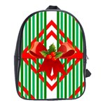 Christmas Gift Wrap Decoration Red School Bags(Large)  Front