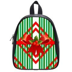 Christmas Gift Wrap Decoration Red School Bags (small)  by Nexatart