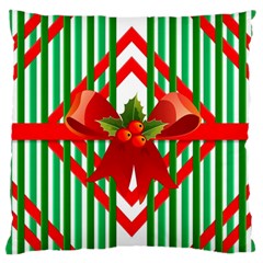 Christmas Gift Wrap Decoration Red Large Cushion Case (two Sides) by Nexatart