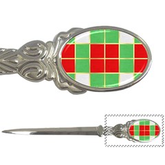 Christmas Fabric Textile Red Green Letter Openers by Nexatart