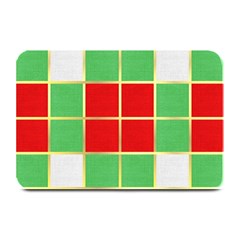 Christmas Fabric Textile Red Green Plate Mats by Nexatart