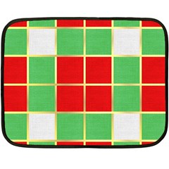 Christmas Fabric Textile Red Green Fleece Blanket (mini) by Nexatart