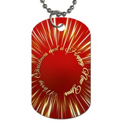 Christmas Greeting Card Star Dog Tag (two Sides) by Nexatart