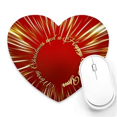 Christmas Greeting Card Star Heart Mousepads by Nexatart