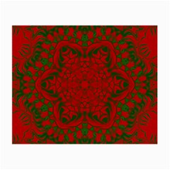 Christmas Kaleidoscope Art Pattern Small Glasses Cloth (2-side) by Nexatart