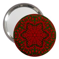 Christmas Kaleidoscope Art Pattern 3  Handbag Mirrors by Nexatart