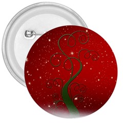 Christmas Modern Day Snow Star Red 3  Buttons by Nexatart