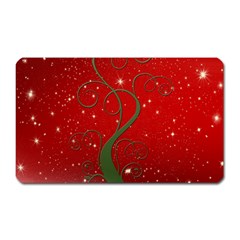 Christmas Modern Day Snow Star Red Magnet (rectangular) by Nexatart