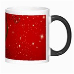 Christmas Modern Day Snow Star Red Morph Mugs Right