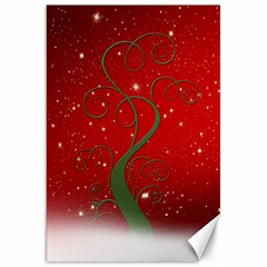 Christmas Modern Day Snow Star Red Canvas 20  X 30   by Nexatart