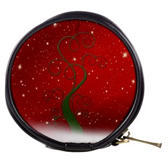 Christmas Modern Day Snow Star Red Mini Makeup Bags by Nexatart