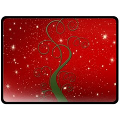 Christmas Modern Day Snow Star Red Fleece Blanket (large)  by Nexatart