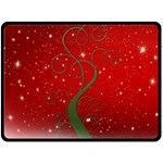 Christmas Modern Day Snow Star Red Fleece Blanket (Large)  80 x60  Blanket Front