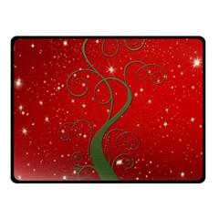 Christmas Modern Day Snow Star Red Fleece Blanket (small) by Nexatart