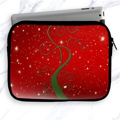 Christmas Modern Day Snow Star Red Apple Ipad 2/3/4 Zipper Cases by Nexatart