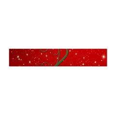 Christmas Modern Day Snow Star Red Flano Scarf (mini) by Nexatart