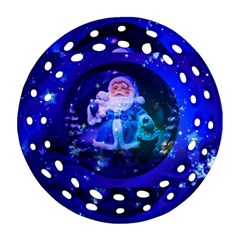 Christmas Nicholas Ball Round Filigree Ornament (two Sides) by Nexatart