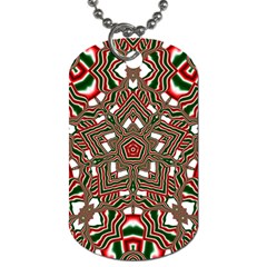 Christmas Kaleidoscope Dog Tag (one Side) by Nexatart