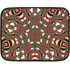 Christmas Kaleidoscope Double Sided Fleece Blanket (mini)  by Nexatart