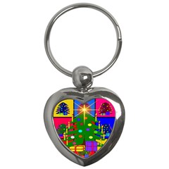 Christmas Ornaments Advent Ball Key Chains (heart)  by Nexatart