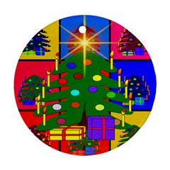 Christmas Ornaments Advent Ball Round Ornament (two Sides)