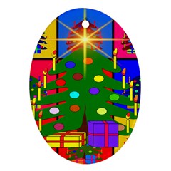 Christmas Ornaments Advent Ball Oval Ornament (two Sides) by Nexatart