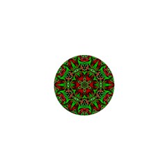 Christmas Kaleidoscope Pattern 1  Mini Buttons