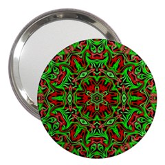 Christmas Kaleidoscope Pattern 3  Handbag Mirrors by Nexatart