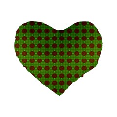 Christmas Paper Wrapping Patterns Standard 16  Premium Flano Heart Shape Cushions by Nexatart