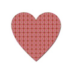 Christmas Paper Wrapping Pattern Heart Magnet