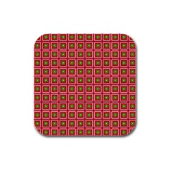 Christmas Paper Wrapping Rubber Square Coaster (4 Pack)  by Nexatart