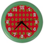 Christmas Paper Wrapping Paper Color Wall Clocks Front